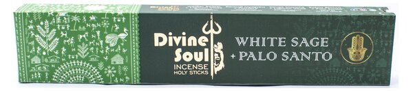 Bílá šalvěj a Palo santo - vonné tyčinky - Divine Soul