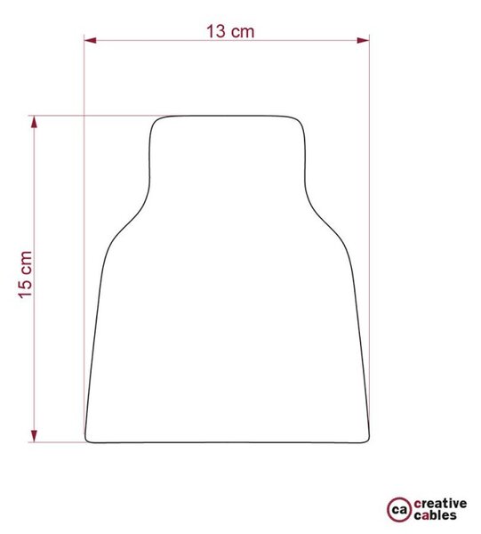 Creative cables Keramické stínidlo ve tvaru vázy z kolekce Materia Barva komponentu: Modrá