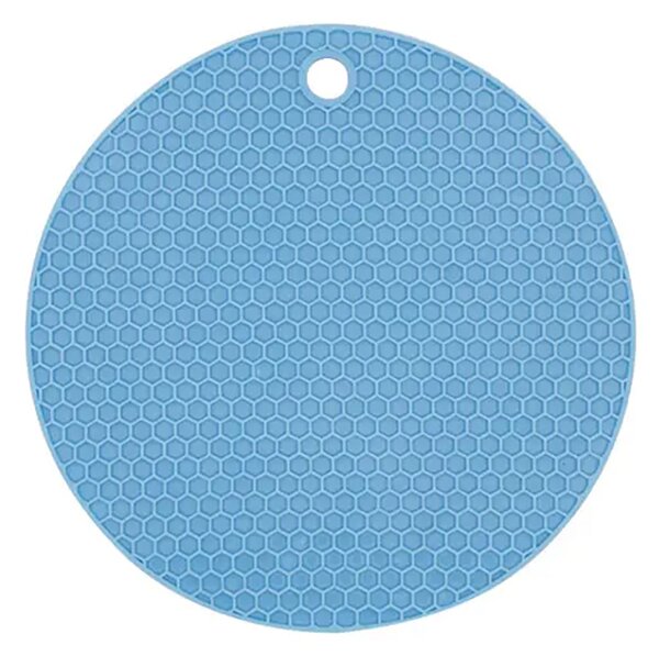 AL Protiskluzová a tepelně odolná silikonová podložka do kuchyně HEXAGON Barva: Modrá