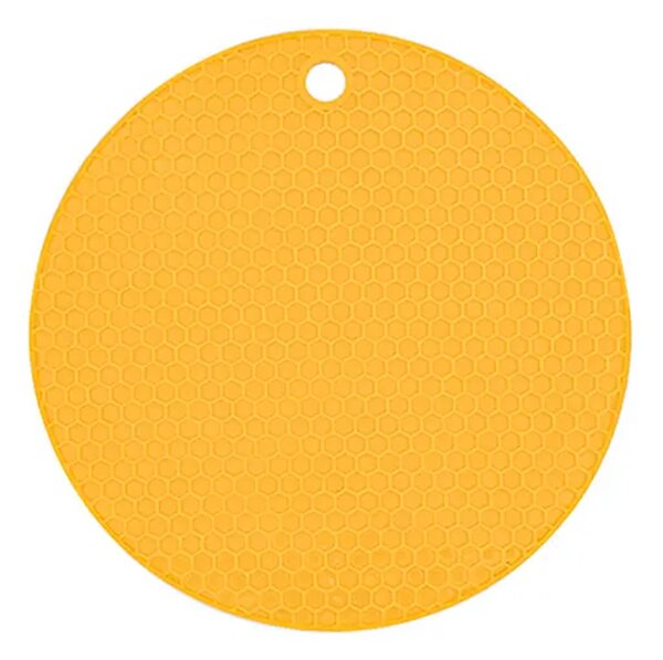 AL Protiskluzová a tepelně odolná silikonová podložka do kuchyně HEXAGON Barva: Žlutá