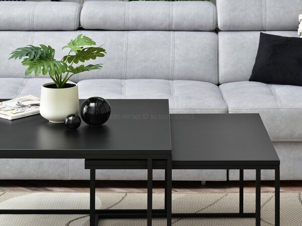 Set 2 konferenčních stolků Destapamos (černá)