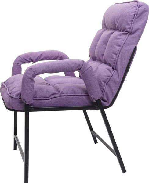 Jídelní židle HWC-K40, židle čalouněná židle, 160kg nosnost opěradla nastavitelná kov látka/textil fialová-lila