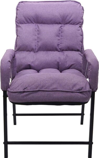 Jídelní židle HWC-K40, židle čalouněná židle, 160kg nosnost opěradla nastavitelná kov látka/textil fialová-lila