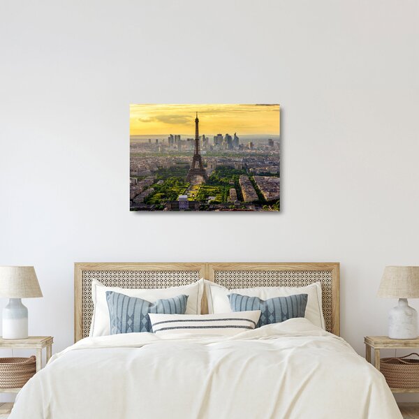 Skleněný obraz - Panorama Paříže (70x50 cm)