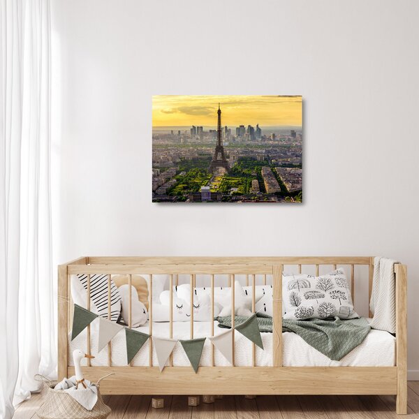 Skleněný obraz - Panorama Paříže (70x50 cm)