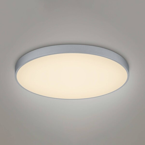 Trio Lighting Stropní svítidlo LED Waco, Ø 75 cm, titanová barva, stmívatelný, Hliník / šedá / zinek, Obývací pokoj / jídelna, kov