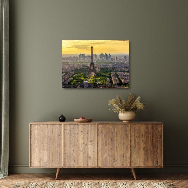 Skleněný obraz - Panorama Paříže (70x50 cm)