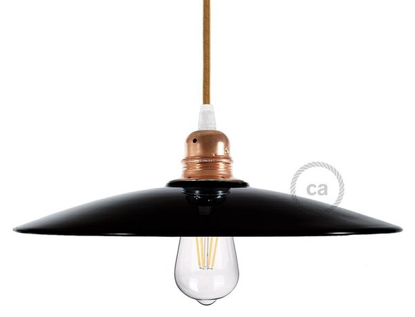 Creative cables Keramické stínidlo ve tvaru talíře pro závěsné lampy Barva komponentu: Betonový efekt