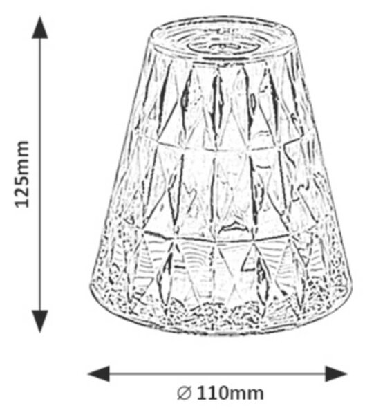 Rabalux stolní lampa Siggy LED 2W průhledná RGB 76004