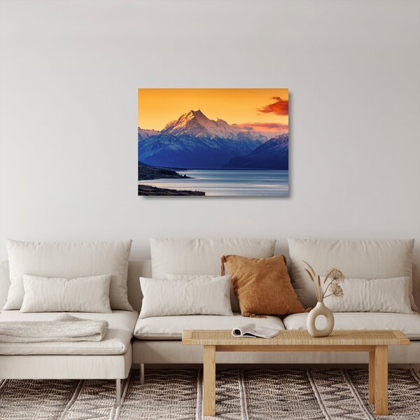 Skleněný obraz - Jezero Pukaki (70x50 cm)