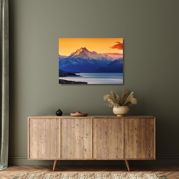 Skleněný obraz - Jezero Pukaki (70x50 cm)