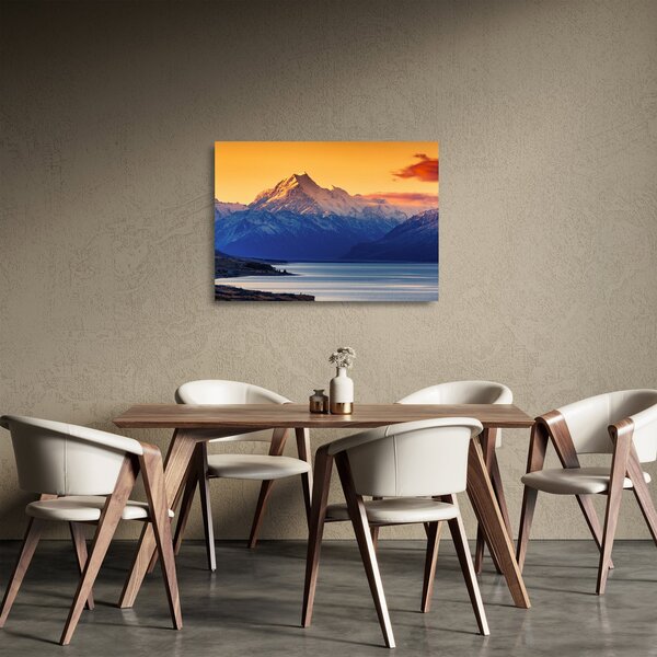 Skleněný obraz - Jezero Pukaki (70x50 cm)