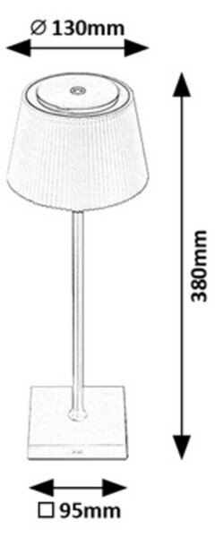 Rabalux stolní lampa Taena LED 4W IP44 CCT DIM 76010