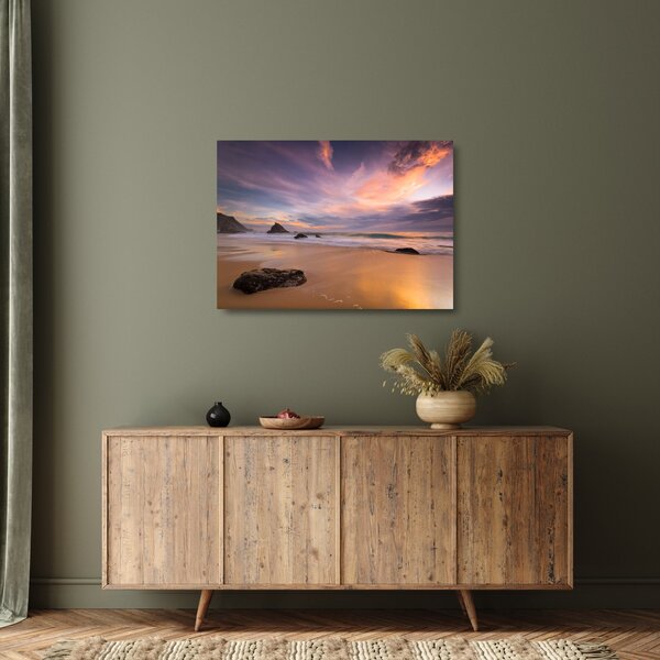 Skleněný obraz - Praia da Adraga (70x50 cm)