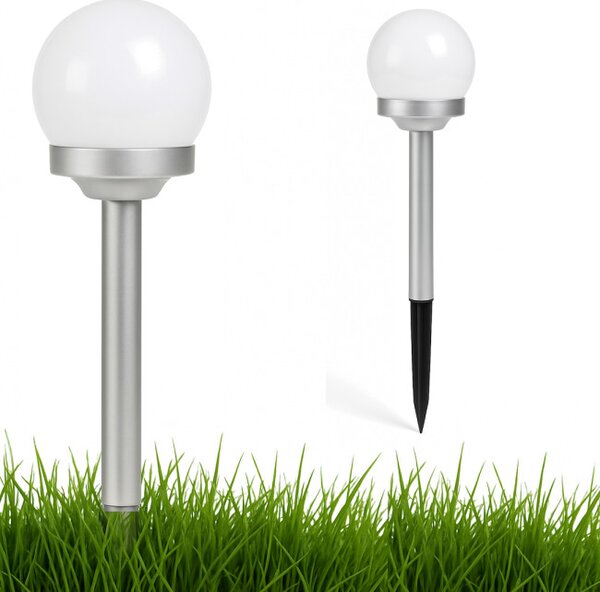 Solární lampa GLOBEA stříbrná