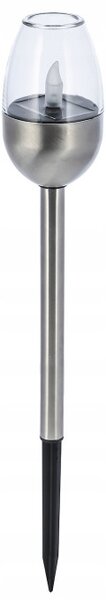 Solární lampa FLAMMA stříbrná