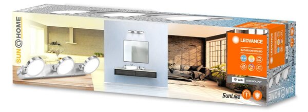 LEDVANCE SMART+ SUN@Home Koupelna LED nástěnný spot 3 světla, stmívatelný, Hliník / šedá / zinek, Koupelna, kov, Moderní, Nástěnné svítidlo