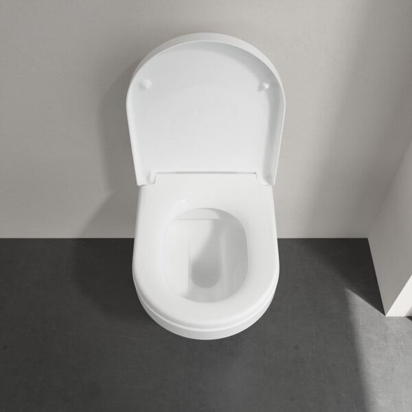 Villeroy & Boch Architectura sada wc s mísou a sedátkem závěsná bez splachovacího kruhu bílá 4694HR01