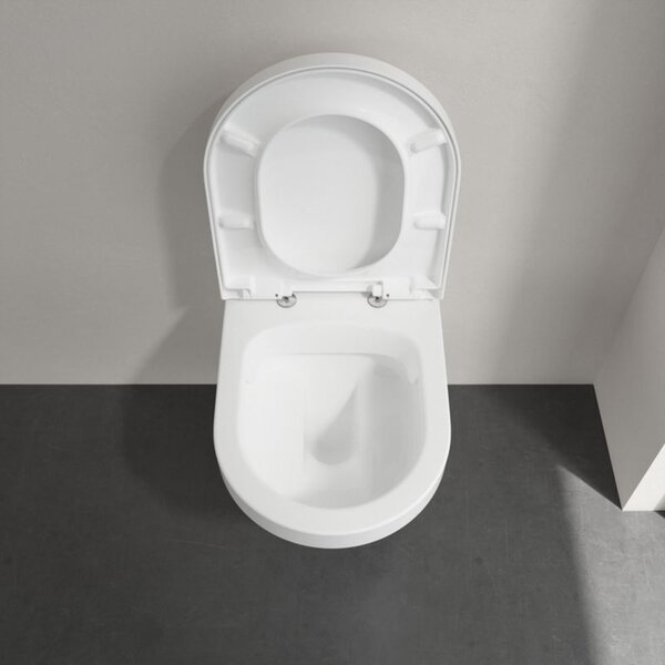 Villeroy & Boch Architectura sada wc s mísou a sedátkem závěsná bez splachovacího kruhu bílá 4694HR01