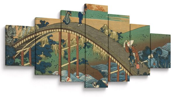 Obraz - Katsushika Hokusai, Ariwara no Narihirafrom the series One Hundred, Poems Explained by the Nurse (Hyakunin isshu uba ga etoki), reprodukce (210x100 cm)