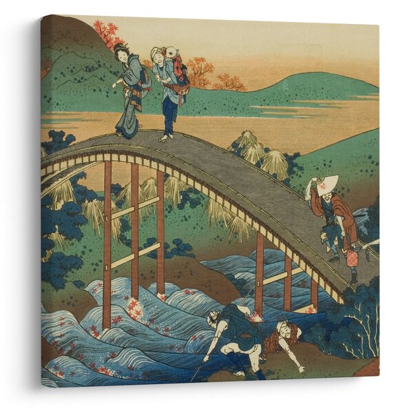 Obraz - Katsushika Hokusai, Ariwara no Narihirafrom the series One Hundred, Poems Explained by the Nurse (Hyakunin isshu uba ga etoki), reprodukce (30x30 cm)
