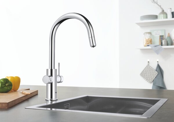 Grohe Blue kuchyňská baterie s filtrem stojící StarLight Chrome 31541000