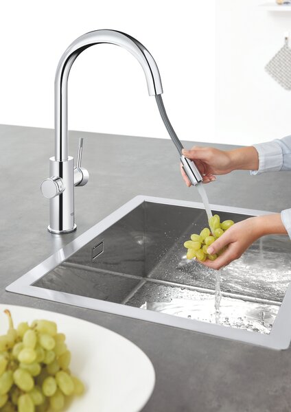 Grohe Blue kuchyňská baterie s filtrem stojící StarLight Chrome 31541000