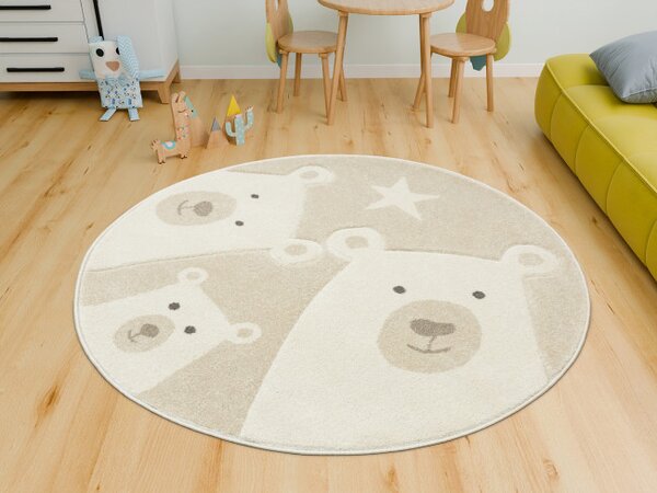 Koberec Tanami Kids B7858A krémový / béžový kruh