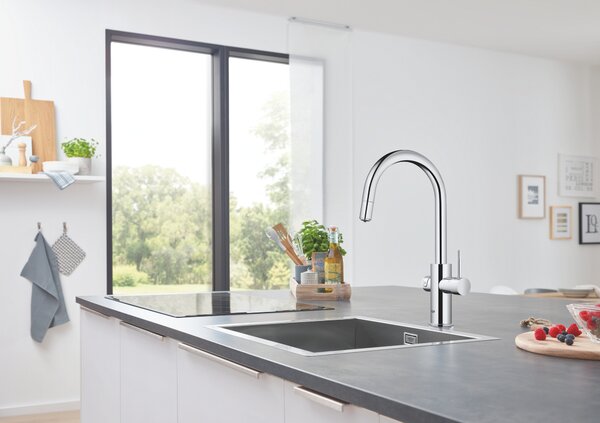 Grohe Blue kuchyňská baterie s filtrem stojící StarLight Chrome 31541000