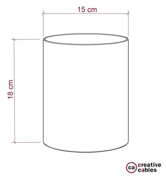 Creative cables Válcové plátěnné stínidlo pro objímku E27 Barva komponentu: Lobster cinette