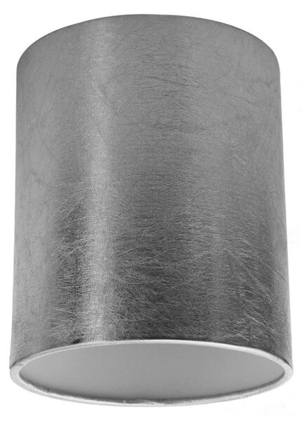 Creative cables Válcové plátěnné stínidlo pro objímku E27 Barva komponentu: Stříbrný list
