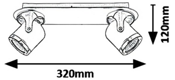 Rabalux bodové svítidlo April GU10 2X MAX 5W červená 5038