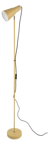 Horčicově žlutá stojací lampa Leitmotiv Mini Cone, výška 147,5 cm