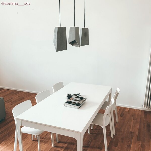 Creative cables Betonové stínidlo Prisma pro závěsné lampy s kabelovou svorkou a objímkou E27 Barva komponentu: Tmavý beton