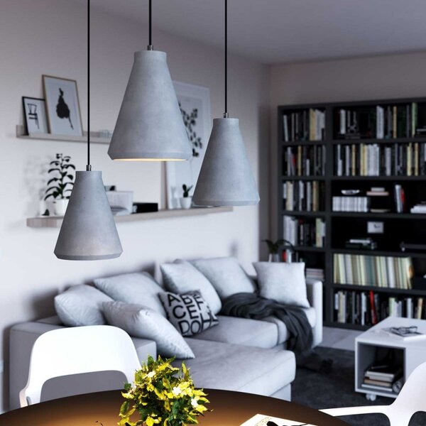 Creative cables Betonové stínidlo Funnel pro závěsné lampy s kabelovou svorkou a objímkou E27 Barva komponentu: Tmavý beton