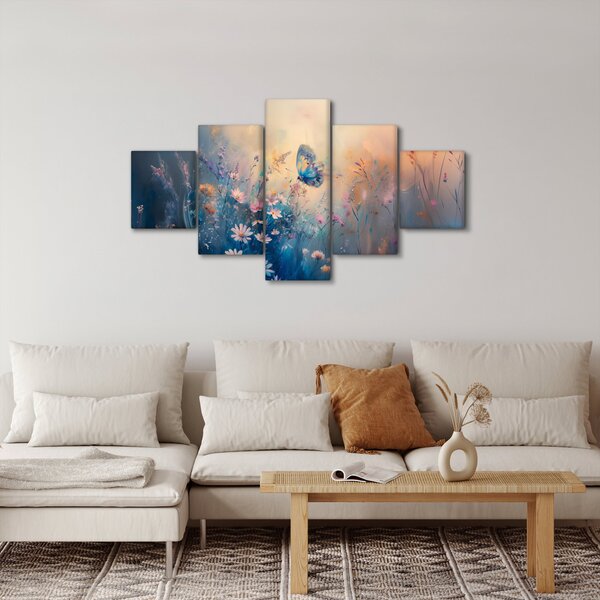Obraz - Louka s motýlem (125x70 cm)