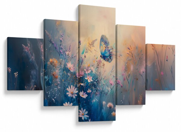 Obraz - Louka s motýlem (125x70 cm)