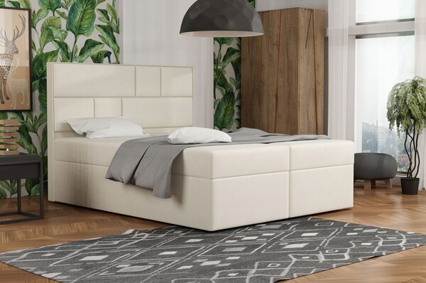 Designová postel s úložným prostorem 160x200 MELINDA - béžová 2