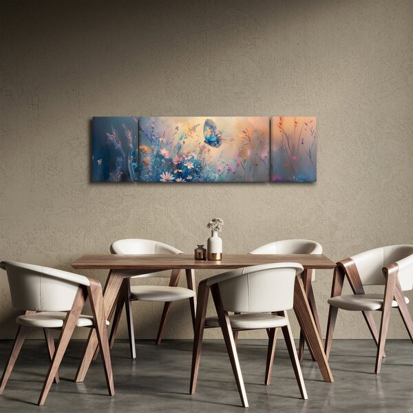Obraz - Louka s motýlem (170x50 cm)
