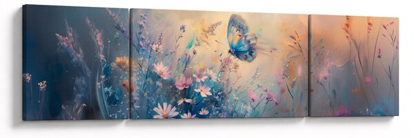 Obraz - Louka s motýlem (170x50 cm)