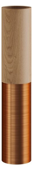 Creative cables Tub-e14, dřevěné a kovové válcové bodové stínidlo s E14 objímkou s kroužky Barva komponentu: Neutrální-černá