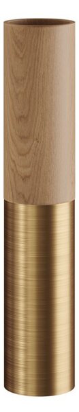 Creative cables Tub-e14, dřevěné a kovové válcové bodové stínidlo s E14 objímkou s kroužky Barva komponentu: Neutrální-černá