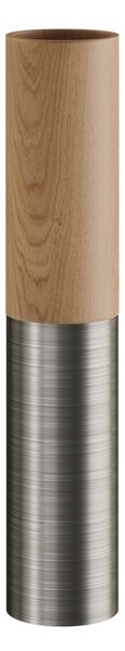 Creative cables Tub-e14, dřevěné a kovové válcové bodové stínidlo s E14 objímkou s kroužky Barva komponentu: Neutrální-černá
