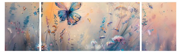 Obraz - Louka s motýlem II. (170x50 cm)
