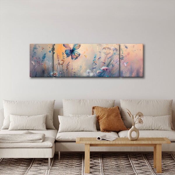 Obraz - Louka s motýlem II. (170x50 cm)