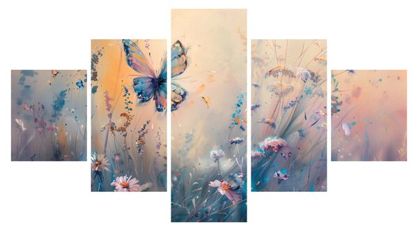Obraz - Louka s motýlem II. (125x70 cm)