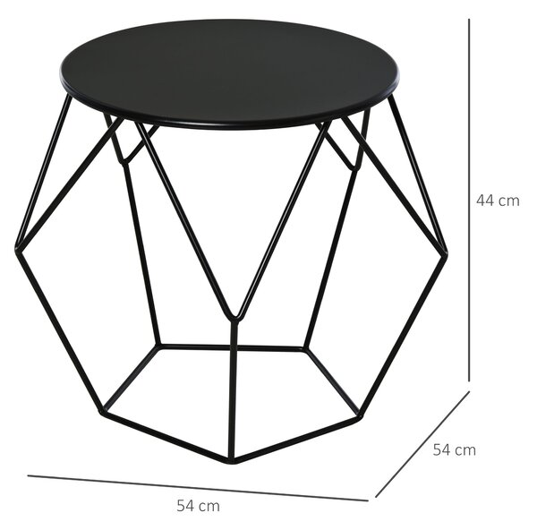 HOMCOM Nordický minimalistický geometrický konferenční stolek, ocel, 54x54x44cm | Aosom