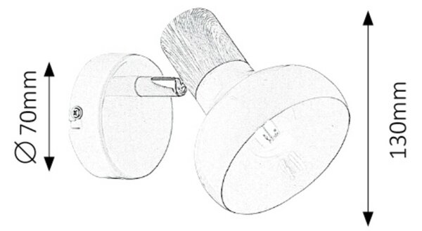 Rabalux bodové svítidlo Holly E14 1x MAX 40W bílá 5943
