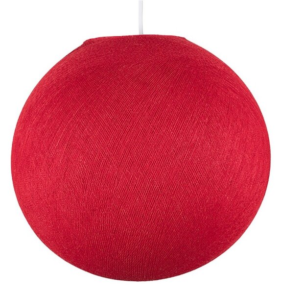 Creative cables Stínidlo tvaru koule z polyesterového vlákna - 100% vyrobené ručně - promo Barva komponentu: Červená, Velikost ⌀: M - 35cm