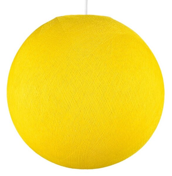 Creative cables Stínidlo tvaru koule z polyesterového vlákna - 100% vyrobené ručně - promo Barva komponentu: Žlutá, Velikost ⌀: M - 35cm